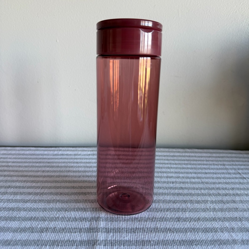 Dealworthy NEW 16 oz Clear Water Bottle – Red